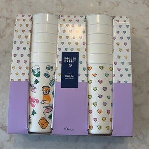 Roller Rabbit x Target Souvenir Cup Set 10ct 24oz Hearts Roadtrip Travel NWT